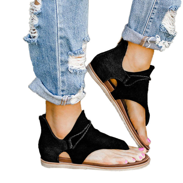 Leopard Pattern Rome Sandals Anti-slip Wedges Summer shoes
