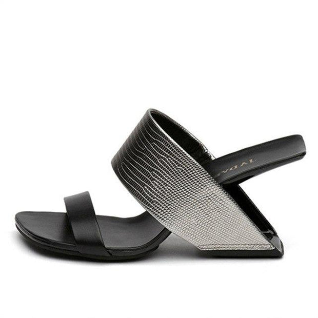 Jady Rose Strange Heel Stiletto Wedge Slides - Ernadi