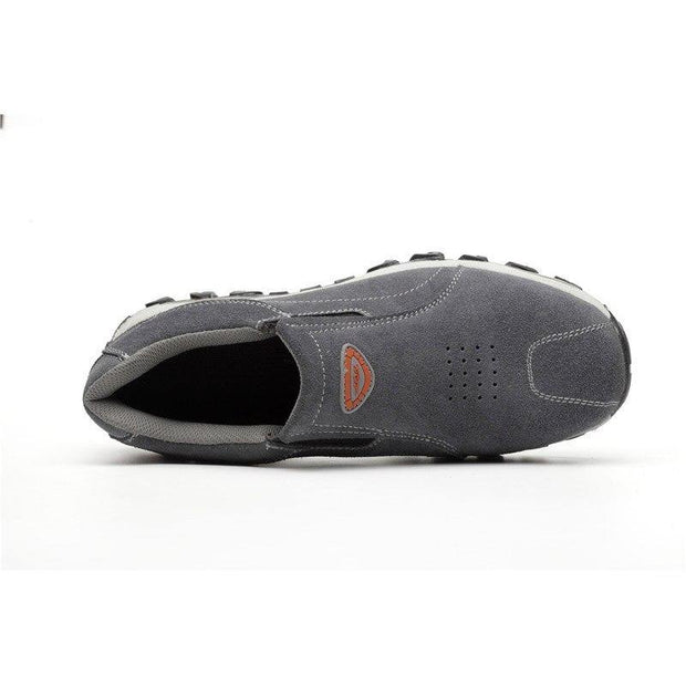 Steel toecap Unisex work & safety boots genuine leather steel mid sole man woman shoes - Ernadi
