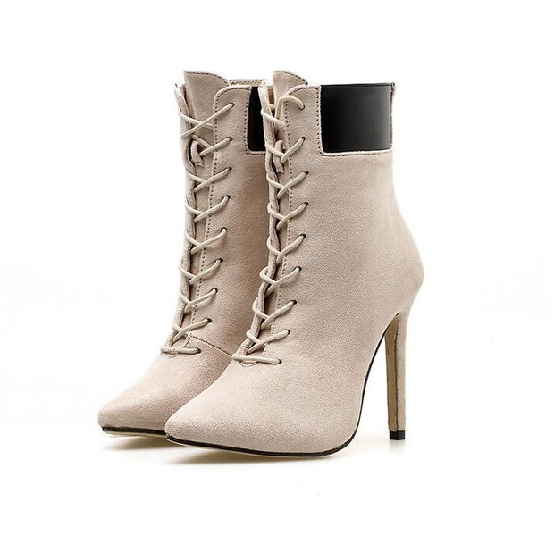 High Heels Pointed Toe Boots Woman Shoes