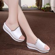 Platform Bath Slippers Wedge Beach Flip Flops High Heel Slippers - Ernadi