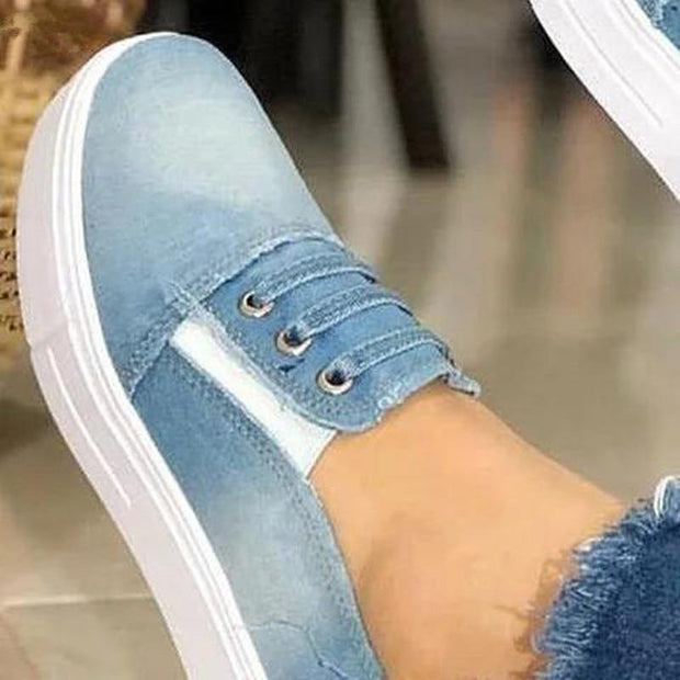 Breathable Denim Loafers Elastic Band - Ernadi