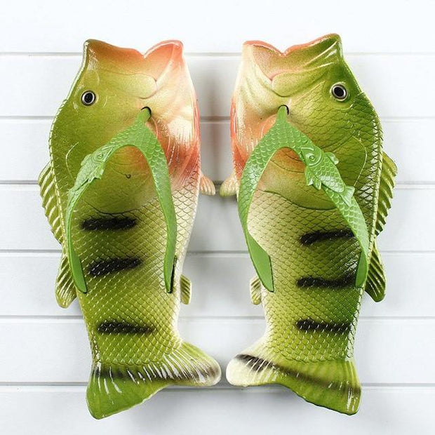 Summer Shoes Fish Slippers Flip Flops Unisex Beach Slippers Men Slides Light Man's Funny Slippers - Ernadi