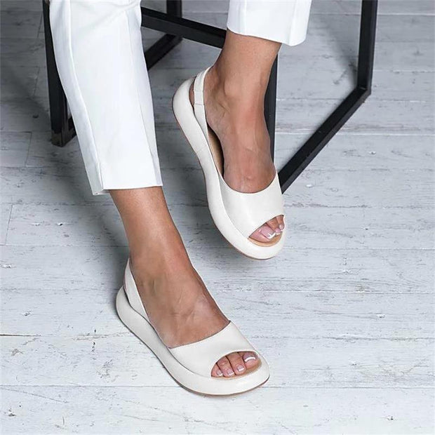 Fish Mouth Ladies Shoes Slip On Office Flats Summer Sandals - Ernadi