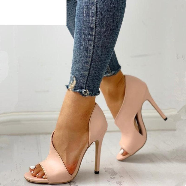 Women Pumps Shoes High Heels Ladies Party Stiletto & Enlargers Female Silver Wedding Snake Print Heels - Ernadi