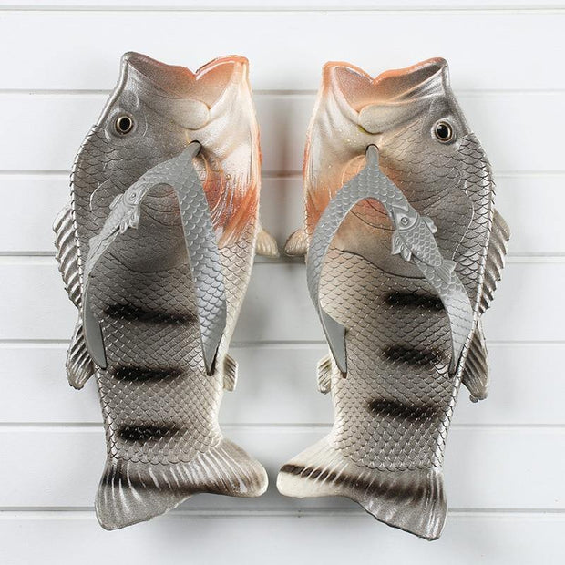 Summer Shoes Fish Slippers Flip Flops Unisex Beach Slippers Men Slides Light Man's Funny Slippers - Ernadi