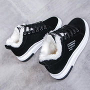 Winter Women Snow Boots Warm Fur Plush Lace Up Sneakers