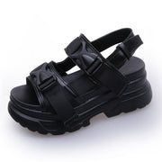Summer Platform Casual Sandals Velcro Wedge Plus Size Roman Shoes