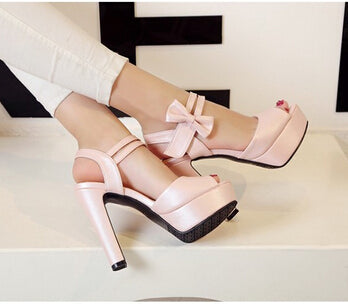 High-heeled Fish Mouth Waterproof Platform Shoes