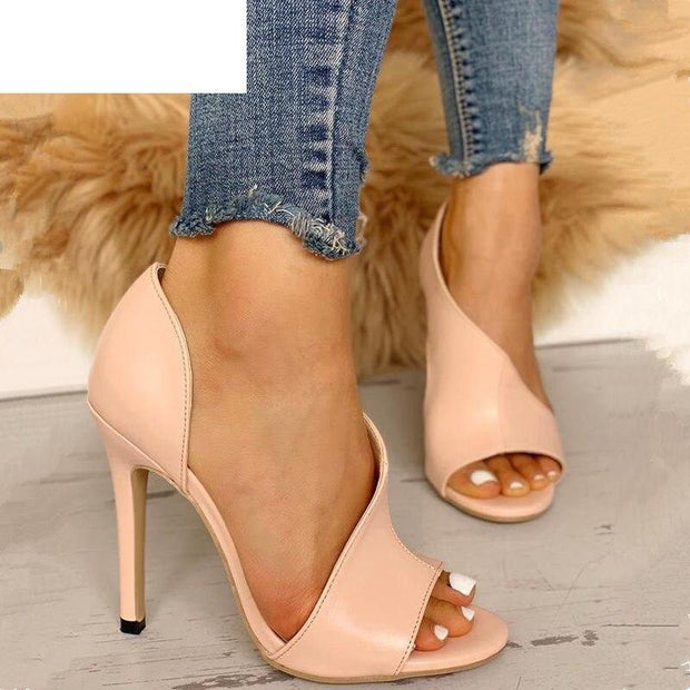 Women Pumps Shoes High Heels Ladies Party Stiletto & Enlargers Female Silver Wedding Snake Print Heels - Ernadi