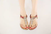 T-strap Flip Flops Thong Summer Gladiator Sandals Elastic Band