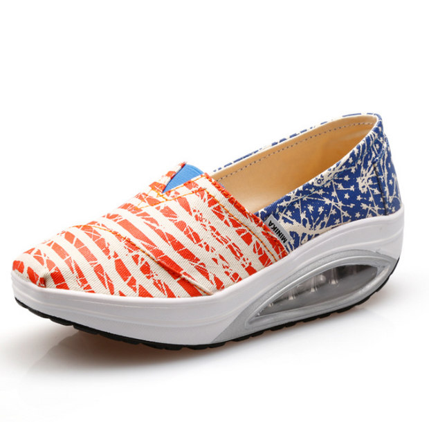 Lazy shoes set casual canvas thick-soled rocking women’s shoes
