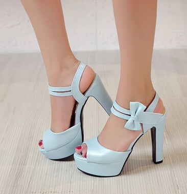 High-heeled Fish Mouth Waterproof Platform Shoes