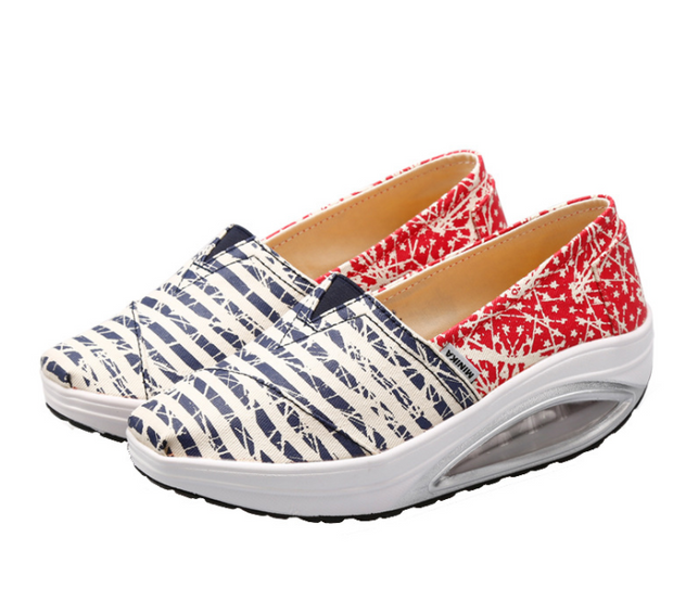 Lazy shoes set casual canvas thick-soled rocking women’s shoes