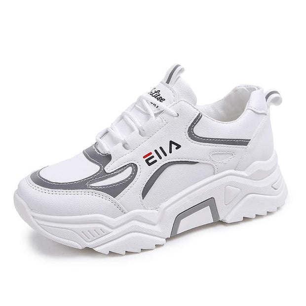 New Sneakers Women Breathable Mesh Casual Shoes Female Fashion Sneaker Lace Up High Leisure Women Vulcanize Shoe Platform - Ernadi