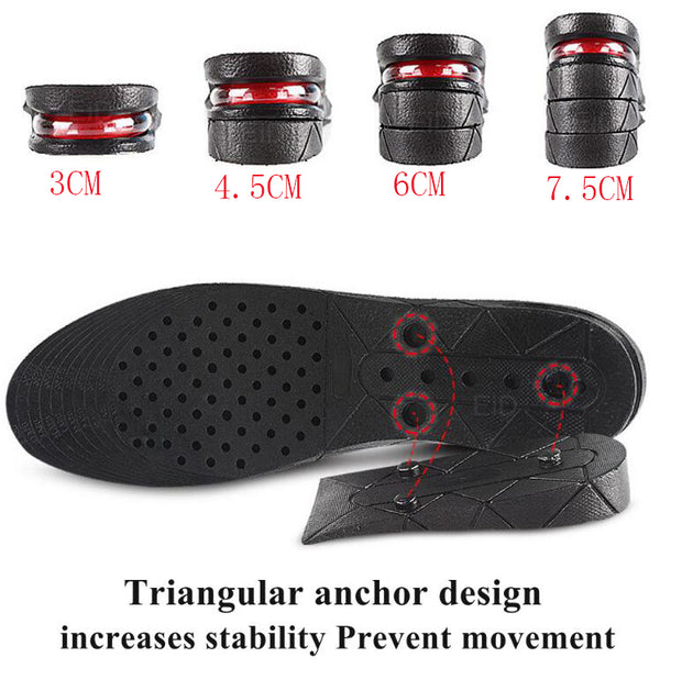 Insole Height Increase Cushion Height Lift Adjustable Shoe Insert Absorbant Foot Pad