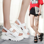 Summer Platform Casual Sandals Velcro Wedge Plus Size Roman Shoes