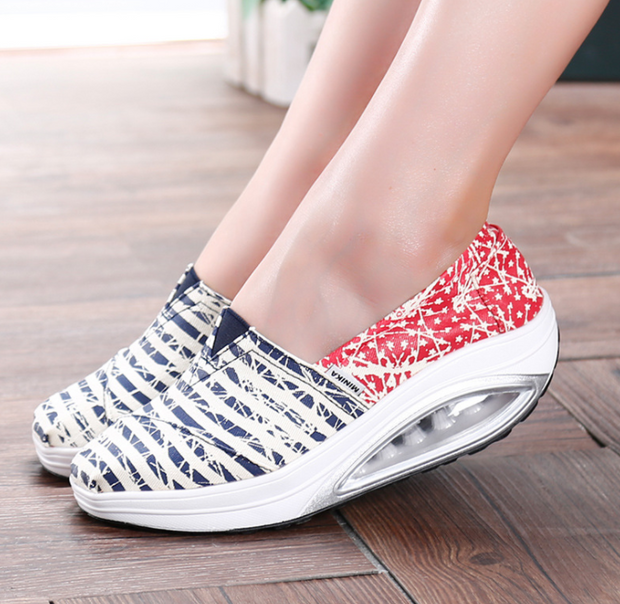 Lazy shoes set casual canvas thick-soled rocking women’s shoes