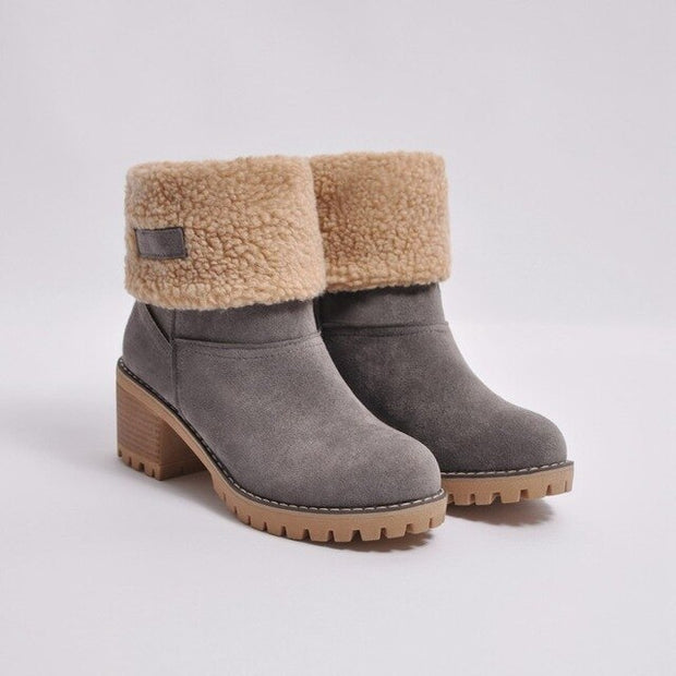 Winter Outdoor Warm Fur Boots Waterproof Snow Boot