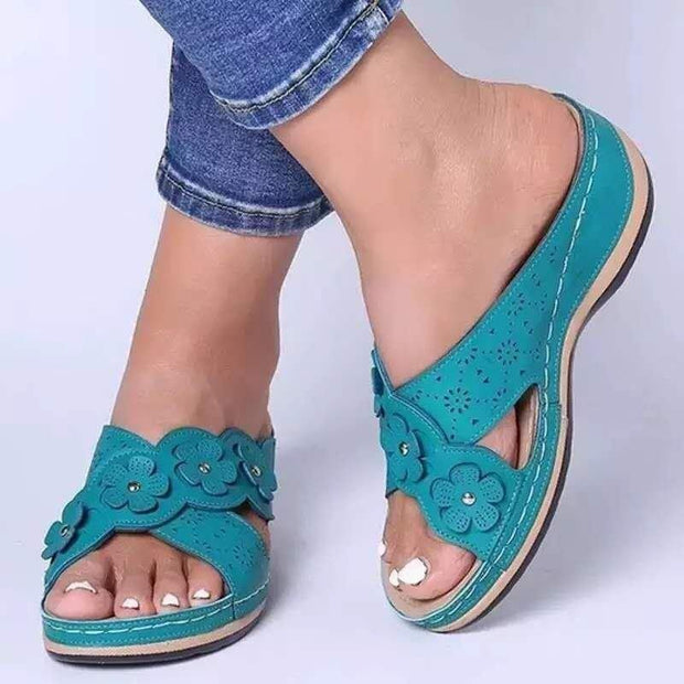 Wedge Sandals For Women Versatile Fish Mouth Large Size Sandals - Ernadi