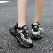 Chunky Sneakers Platform Spring Shoes Sequined Casual Bling Female Red Dames Dad Shoe - Ernadi