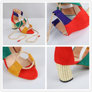 Espadrilles Fish Mouth Lace Up Platform Wedge Sandals