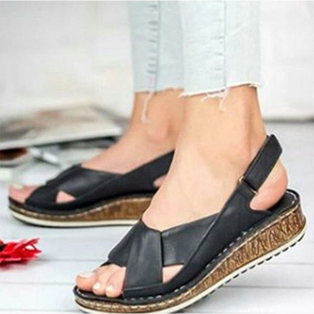 Women Sandals Summer Female Shoes Women's Peep Toe Wedge Comfortable Plus Size Platform Sandals