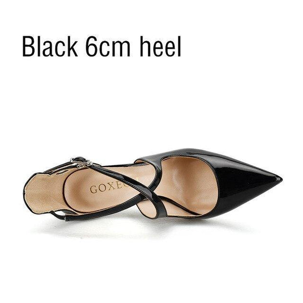 Women Sandals Thin Heel High Heels Flock Lace up Pointed Toe  party  Handmade - Ernadi