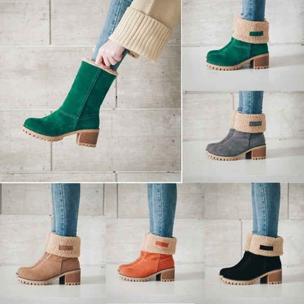 Winter Outdoor Warm Fur Boots Waterproof Snow Boot