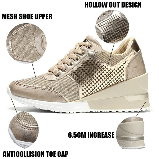 Height Increasing Sneakers Ladies Running Shoes