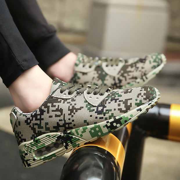 Men Sneakers Athletic Camouflage Breathable Trainer Shoes