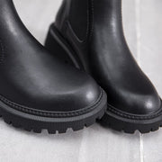 Genuine Leather Women’s Chelsea Boots Retro Ankle Martin Boots