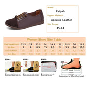 Genuine Leather Shoes Ladies Shoes Slip On Ballet Flats Sneakers Women Oxford Shoes Plus Size Moccains - Ernadi