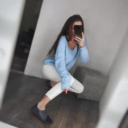 Genuine Leather Shoes Ladies Shoes Slip On Ballet Flats Sneakers Women Oxford Shoes Plus Size Moccains - Ernadi
