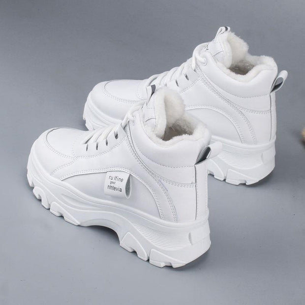 Casual Winter sneakers with plush fur warm women's shoes - Ernadi