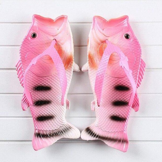 Summer Shoes Fish Slippers Flip Flops Unisex Beach Slippers Men Slides Light Man's Funny Slippers - Ernadi