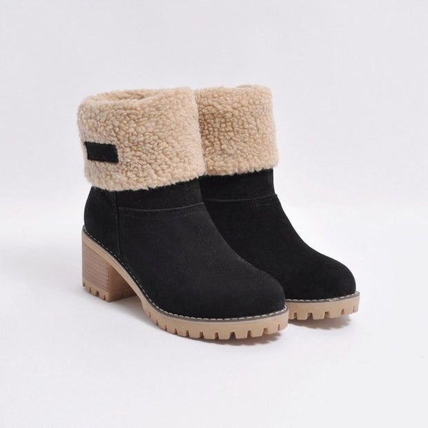 Winter Outdoor Warm Fur Boots Waterproof Snow Boot