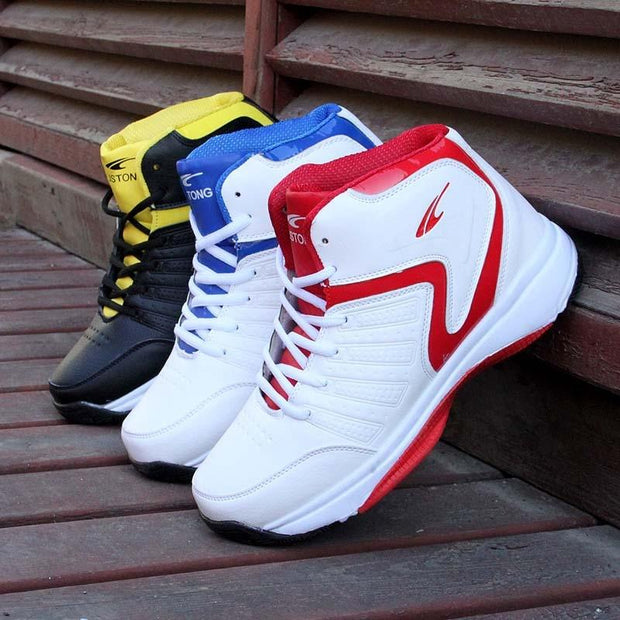 High Top Men's Basketball Sneakers Breathable Athletic Shoes Outdoor Sneakers - Ernadi