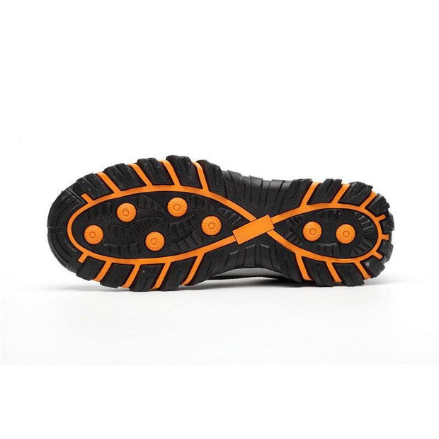 Steel toecap Unisex work & safety boots genuine leather steel mid sole man woman shoes - Ernadi