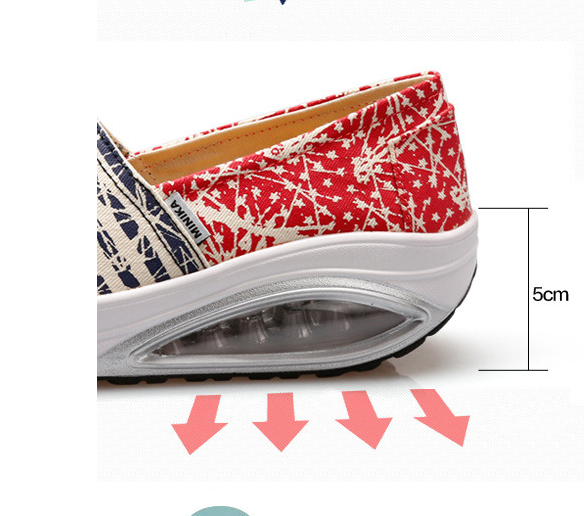 Lazy shoes set casual canvas thick-soled rocking women’s shoes