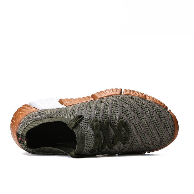 Running Shoes Adult Breathable Knit Athletic Outdoor Sport Sneakers Men Walking Shoes - Ernadi