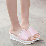 Platform Bath Slippers Wedge Beach Flip Flops High Heel Slippers - Ernadi
