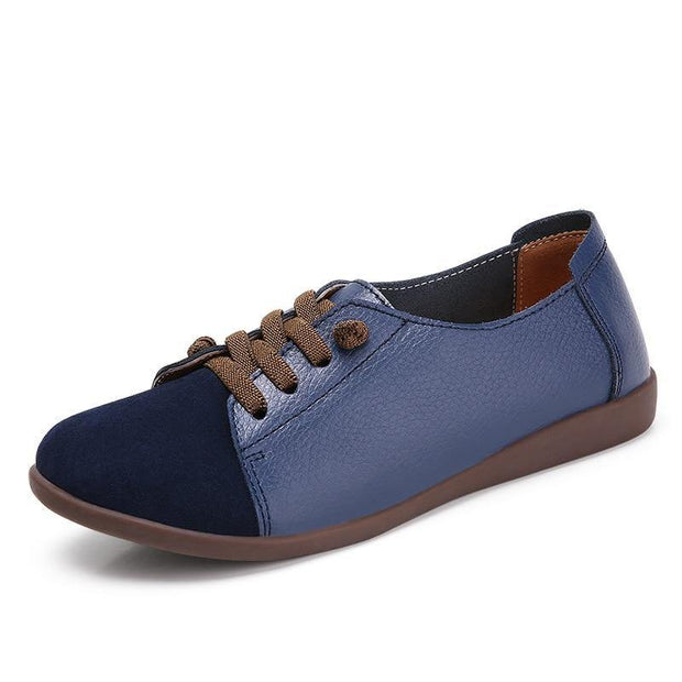 Genuine Leather Shoes Ladies Shoes Slip On Ballet Flats Sneakers Women Oxford Shoes Plus Size Moccains - Ernadi