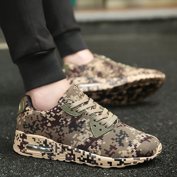 Men Sneakers Athletic Camouflage Breathable Trainer Shoes