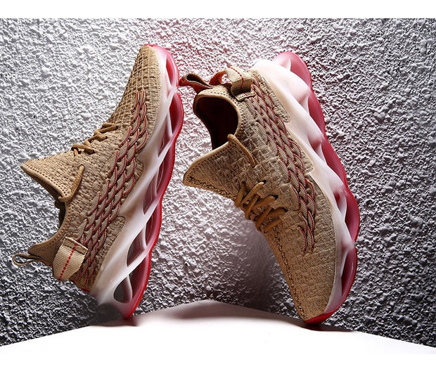 Men Sports Shoes Lace-up Athletic Breathable Blade Sneakers