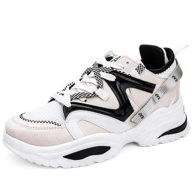 Casual Shoes Men Breathable Sneakers Lace Up Colour Matching - Ernadi