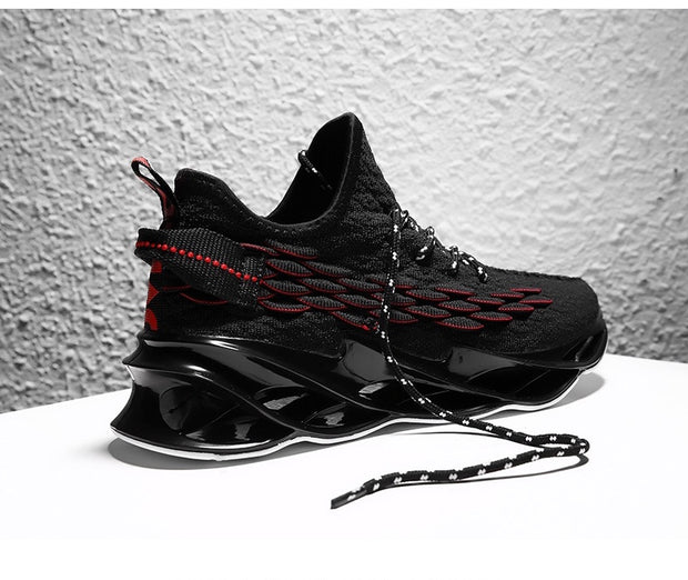Men Sports Shoes Lace-up Athletic Breathable Blade Sneakers