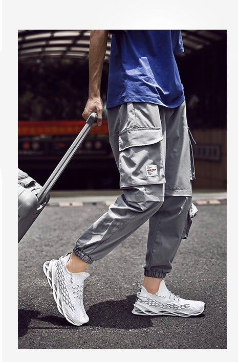 Men Sports Shoes Lace-up Athletic Breathable Blade Sneakers