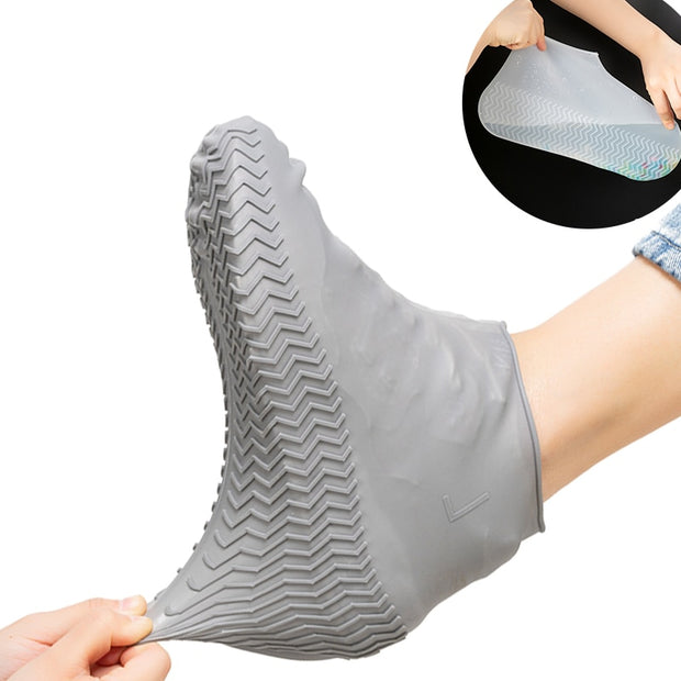 Waterproof Shoe Cover Silicone Material Unisex Shoes Protector Rain Boots for Indoor Outdoor Rainy Days Reusable