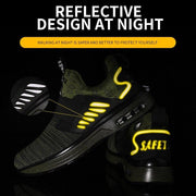 Men Work Shoes Safety Boots Reflective Boots Indestructible Sneakers Work Safety Shoes - Ernadi